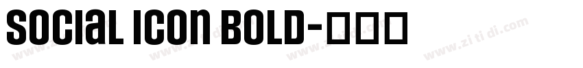 social icon bold字体转换 social icon bold字体转换